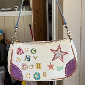 Dooney & Bourke x Lindsay Lohan White Y2K #1 Shoulder Charm Bag Rare & Vintage